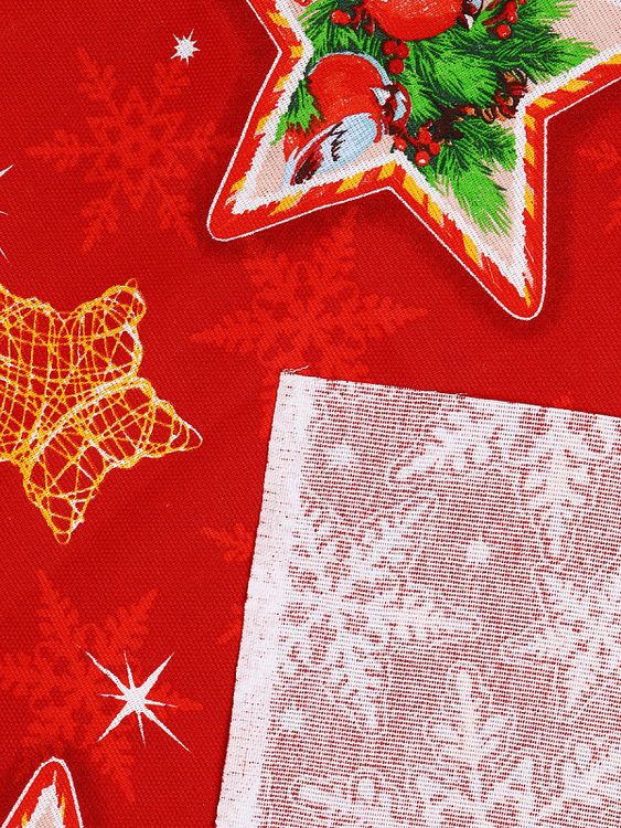 Ткань Рогожка, 5 м x 150 см, 165 г/м², цвет: новогодний принт, IDEAL — картинка 4