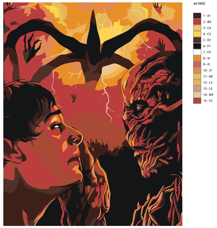 Картина по номерам ОСД Очень странные дела Уилл и Векна — картинка 2