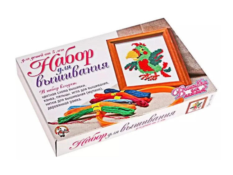 Набор для вышивания «Попугай» (с пяльцами) — картинка 2