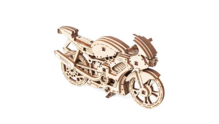 Деревянный конструктор, сборная модель Lemmo «Мотоцикл Лекс» — картинка 2