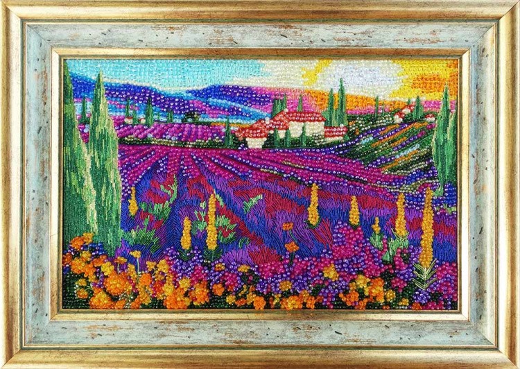 Набор вышивки хрустальными камнями «Лавандовые поля» — картинка 2