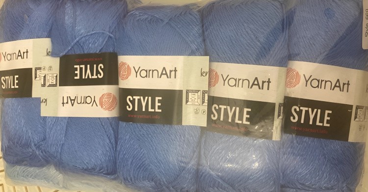 Пряжа YarnArt Style (669), гиацинт, 5 шт. по 50 г — картинка 3