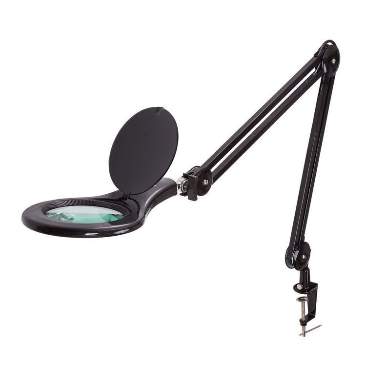 Лупа на струбцине круглая 5D с подсветкой 90LED, черная,  REXANT — картинка 2