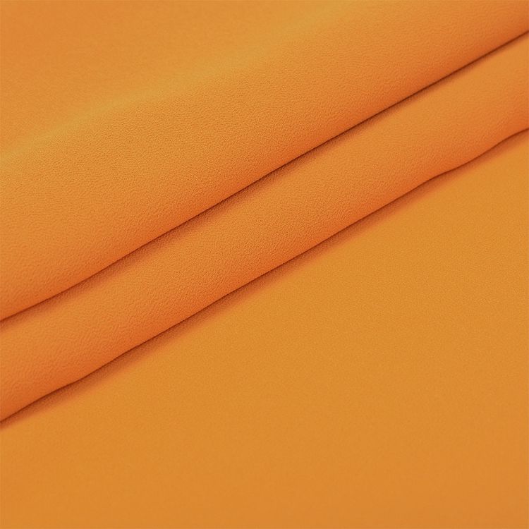 Ткань Креп-шифон, 5 м, ширина 150 см, 105 г/м2, цвет: светло-оранжевый, TBY — картинка 2