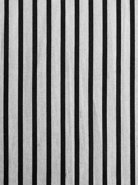 Ткань льняная, 1 м x 150 см, 140 г/м², цвет: белый, полоска, TBY — картинка 2