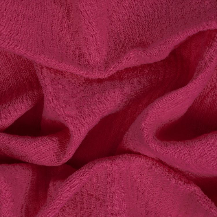 Ткань Муслин, 1 м х 130 см, 125 г/м², цвет: ярко-розовый, TBY — картинка 3