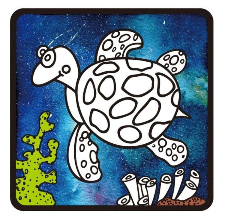 Аппликация цветной фольгой «Черепаха» — картинка 2