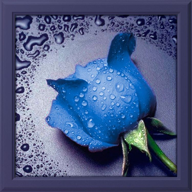 Алмазная вышивка «Синяя роза»