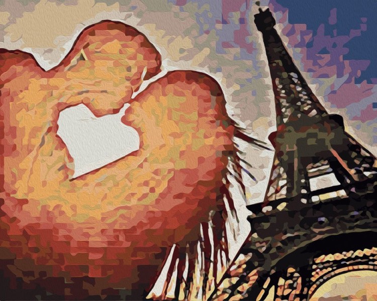 Картина по номерам «Парижское свидание»