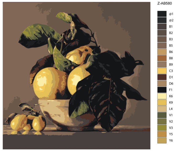 Картина по номерам «Лимоны» — картинка 2