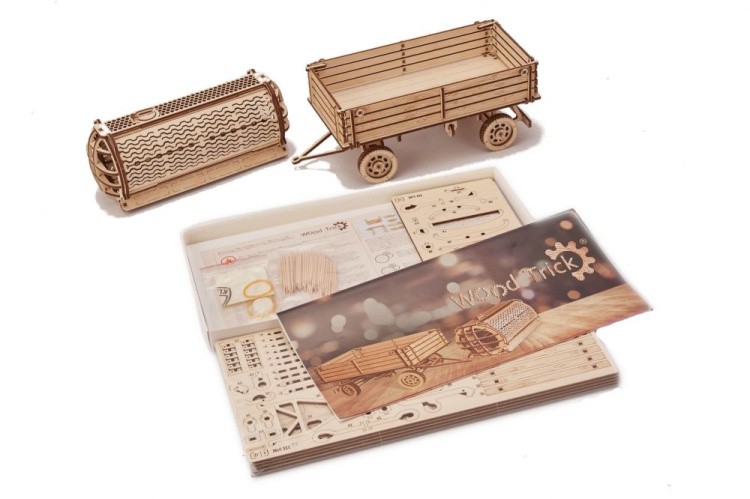 Конструктор из дерева «Прицепы для трактора», Wood Trick — картинка 8