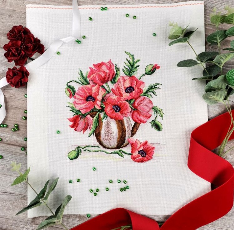 Набор для вышивания «Букет с маками» — картинка 5