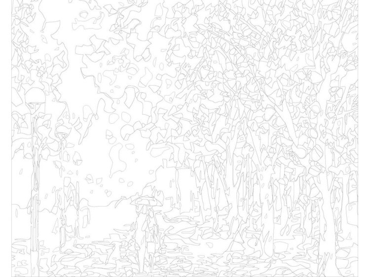 Картина по номерам «Двое под дождём» — картинка 3