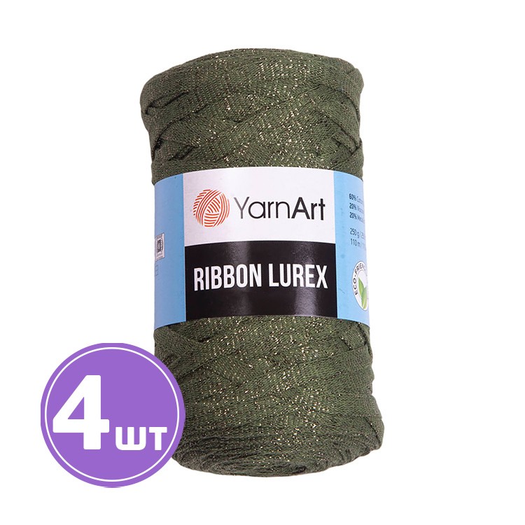 Пряжа YarnArt Ribbon Lurex (Риббон Люрекс) (741), фисташковый, 4 шт. по 250 г