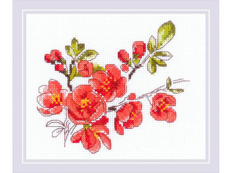 Набор для вышивания «Веточка цидонии» — картинка 2
