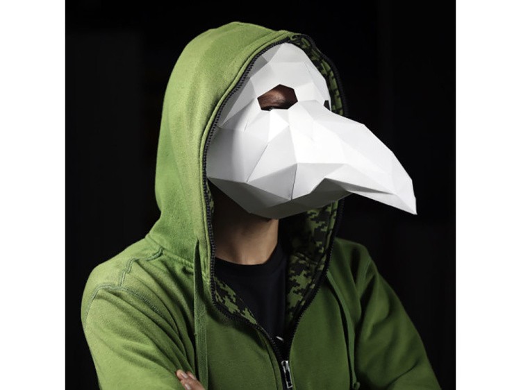 Бумажная модель для склеивания маска «Чумной Доктор»