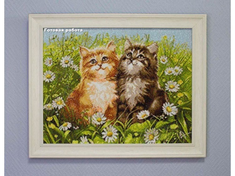 Алмазная вышивка «Летние котята» — картинка 2