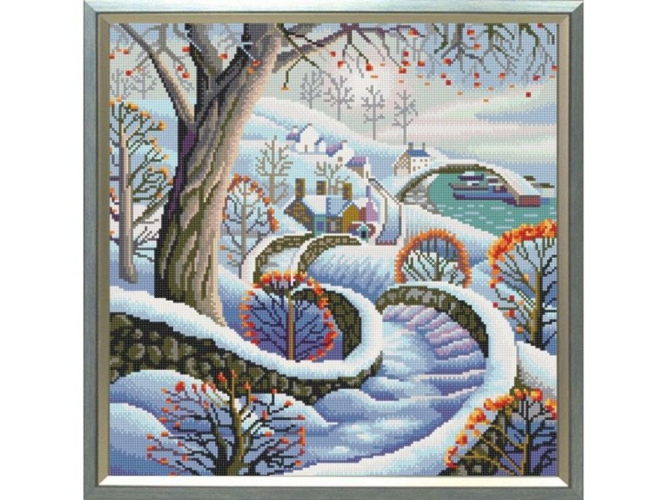 Рисунок на ткани «Зимняя дорожка»