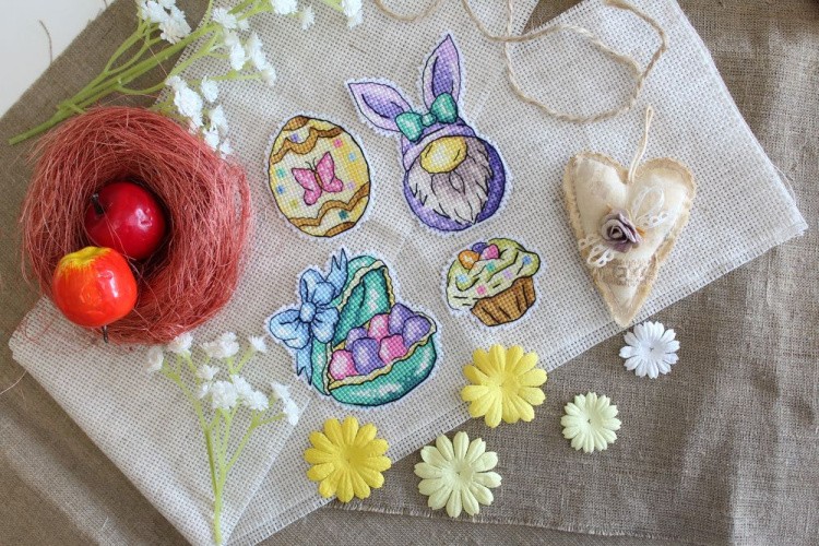 Набор для вышивания «Гном и колыбель. Магниты» — картинка 3