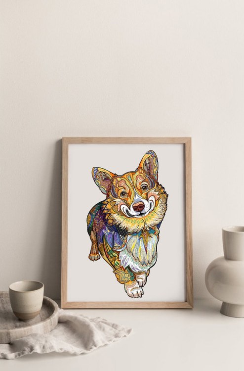 Деревянные пазлы «Веселый Корги XL», Woodbests — картинка 8