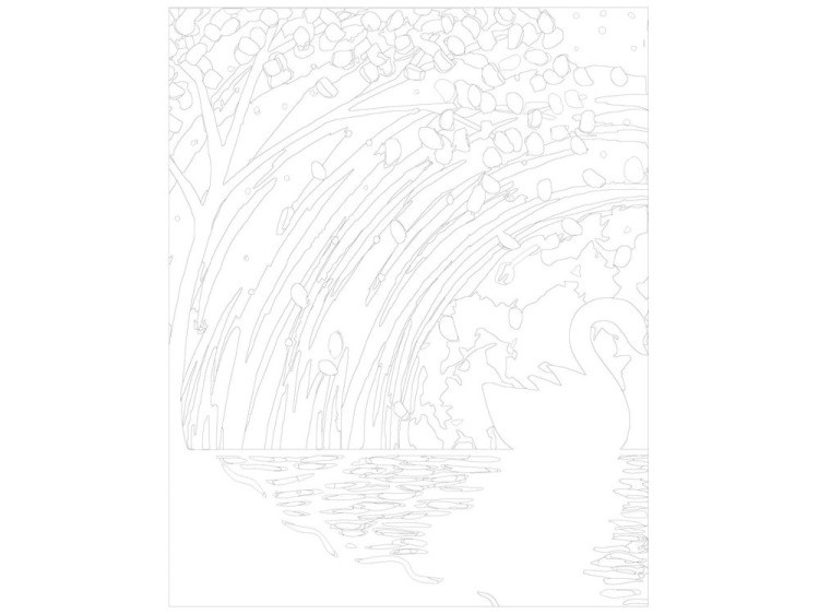 Картина по номерам «Лебедь в лунном сиянии» — картинка 3