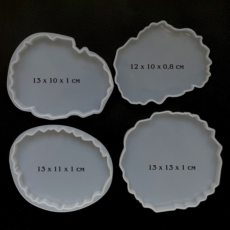 Силиконовый молд для эпоксидной смолы - Жеода набор, 4 шт. — картинка 4