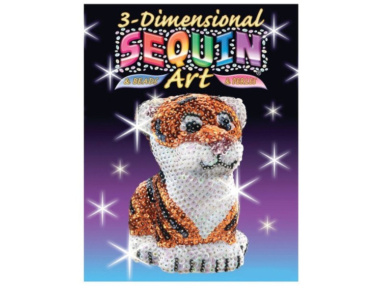 Объемная фигурка из пайеток «Тигр» — картинка 2