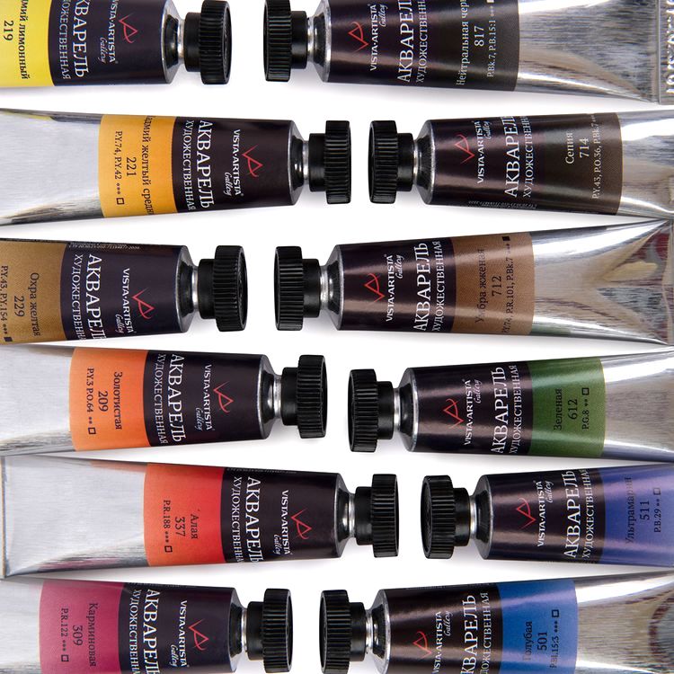 Краска акварель художественная, 12 цв. по 10 мл, Vista-Artista Gallery — картинка 2