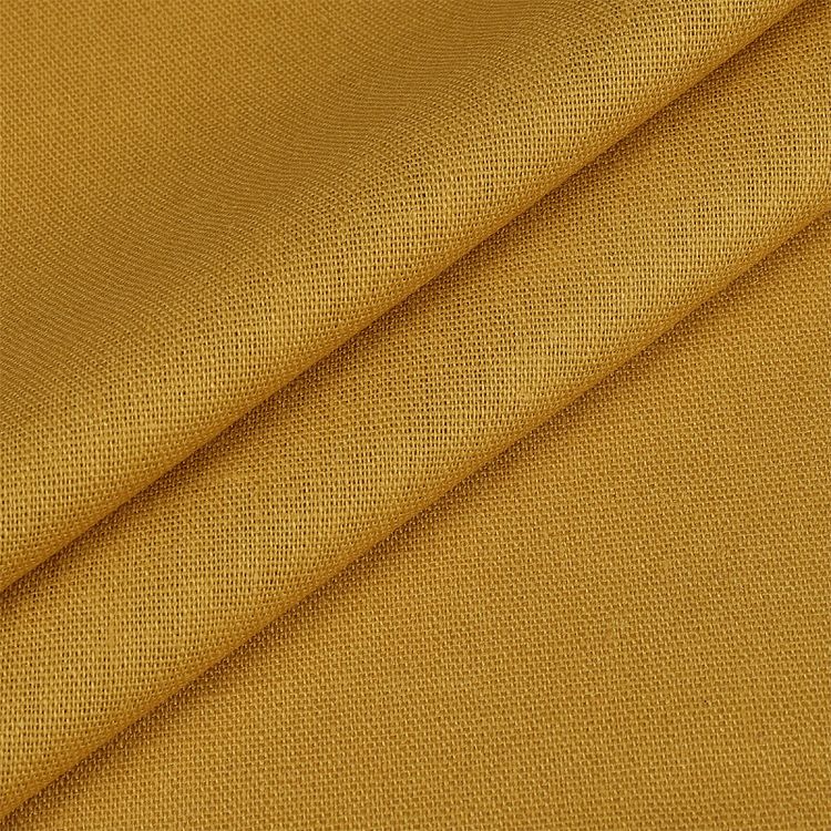 Ткань льняная, 185 г/м², 10 м x 140 см, цвет: горчичный, TBY — картинка 3