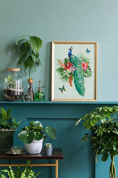 Картина по номерам «Сказочный павлин» — картинка 4