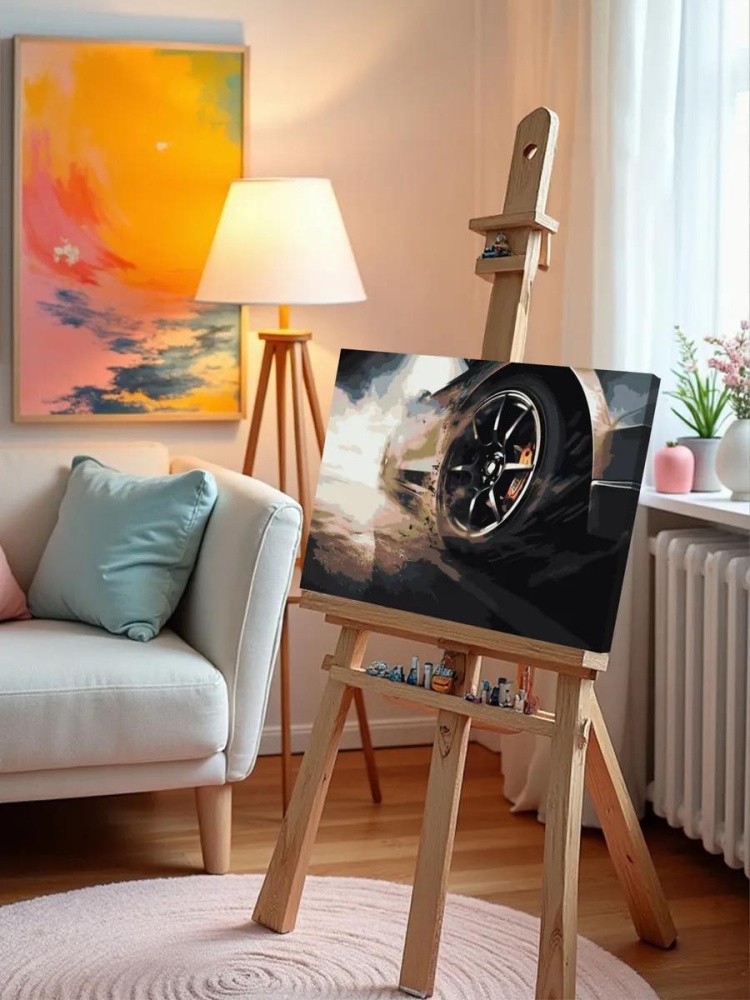 Картина по номерам «Машины: Колесо крупным планом» — картинка 9