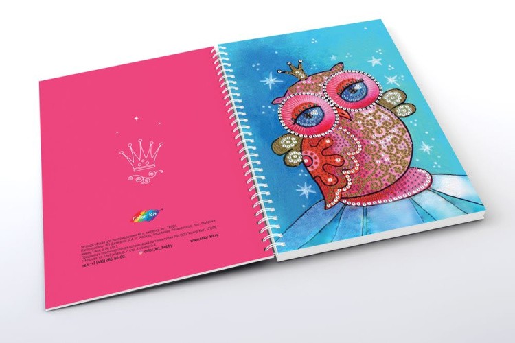 Алмазная мозаика - тетрадь «Совушка» — картинка 4