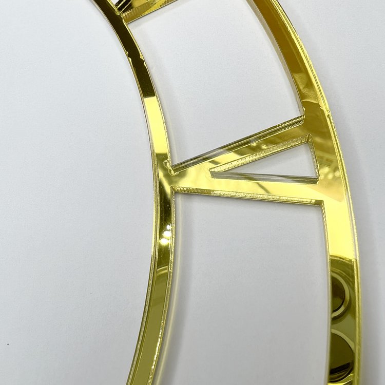 Зеркальный циферблат Золото №2, 30 см, Epoxy Master — картинка 2