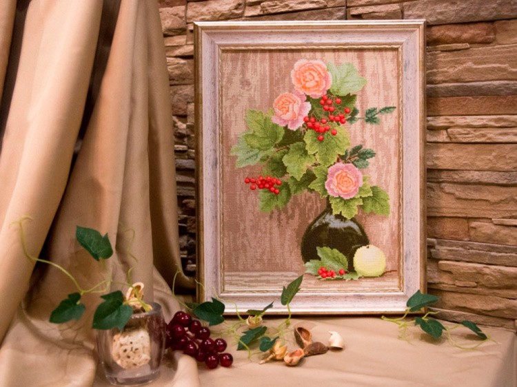 Набор для вышивания «Калина и розы» — картинка 5