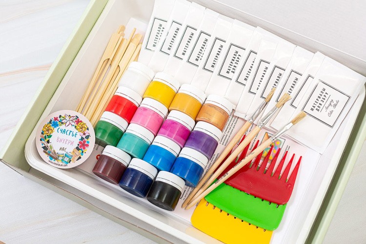 Набор для эбру «Сказка», 15 цветов, Amazing Color — картинка 4