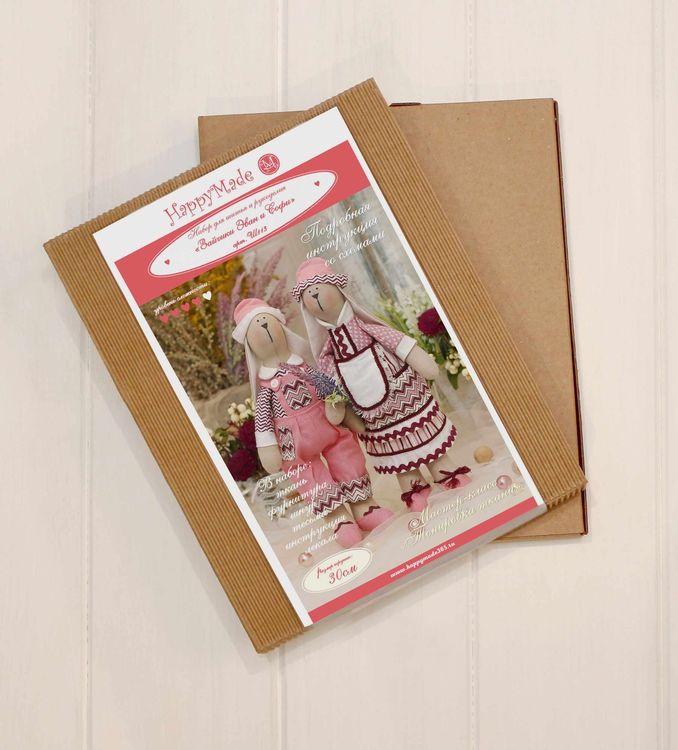 Набор для шитья «Зайчики Эван и Софи» — картинка 3