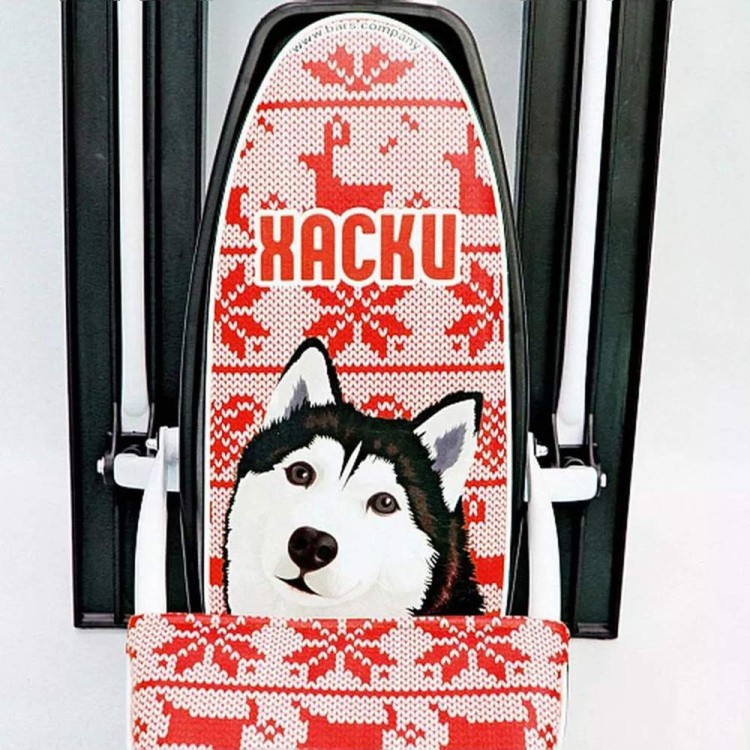 Снегокат детский 104 Comfort Хаски со спинкой (красный) — картинка 7