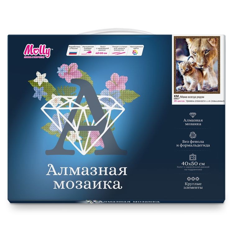 Алмазная вышивка «Мама всегда рядом» — картинка 4