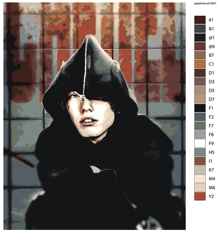 Картина по номерам «Рэпер Pepel Nahudi Пепел Нахуди: Арт» — картинка 2