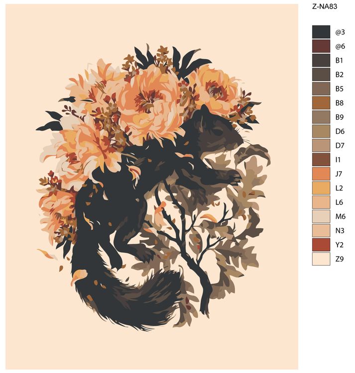 Картина по номерам «Белка» — картинка 2