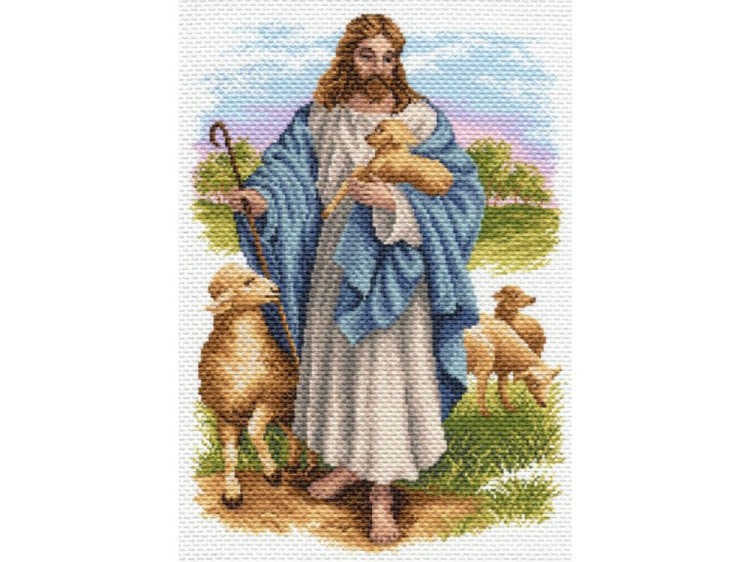 Рисунок на канве «Иисус с барашком»