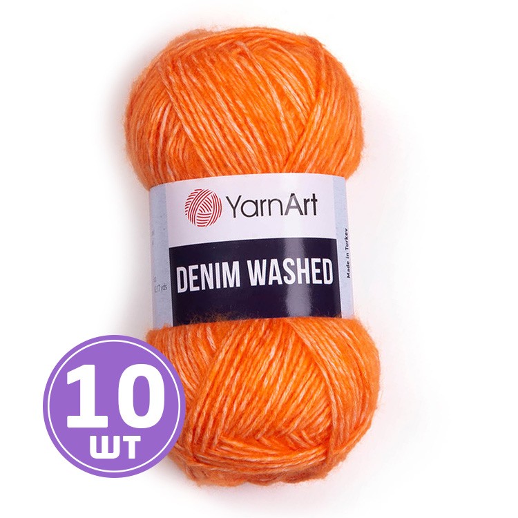 Пряжа YarnArt Denim Washed2 (Деним вошд 2) (902), меланж абрикос, 10 шт. по 50 г