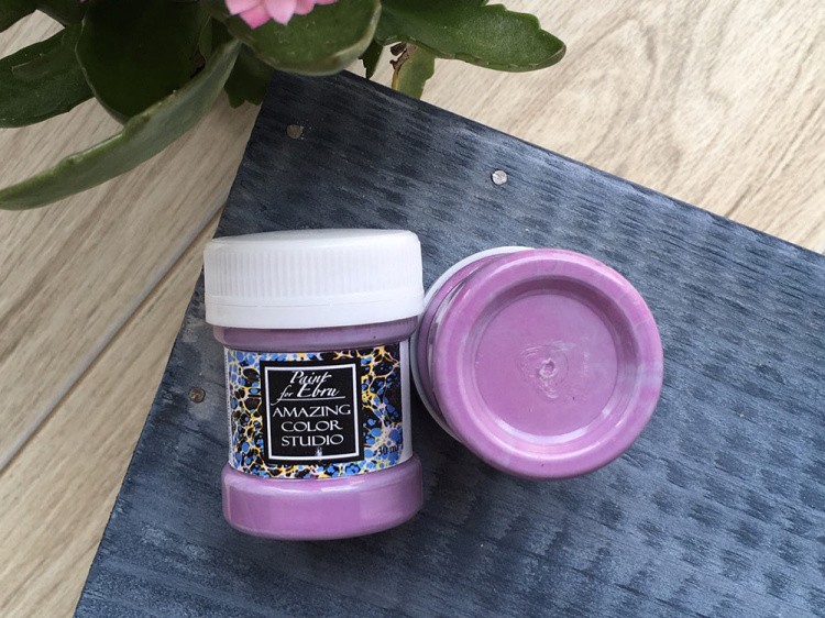Краска для эбру лиловая 30 мл, Amazing Color — картинка 2