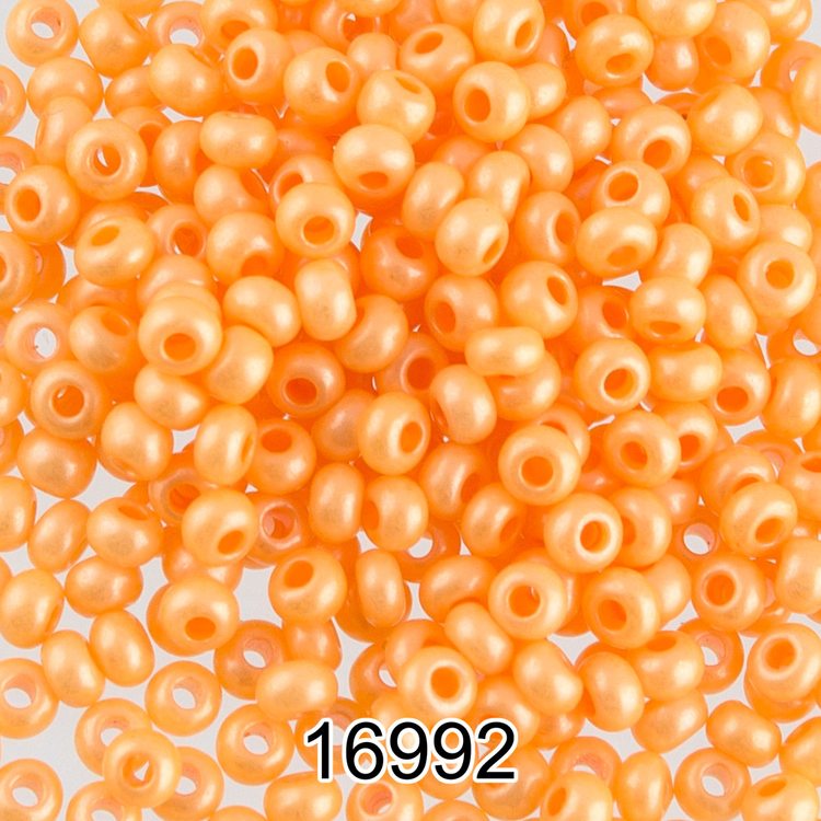 Бисер Чехия круглый 4 10/0, 2,3 мм, 500 г, цвет: 16992 оранжевый