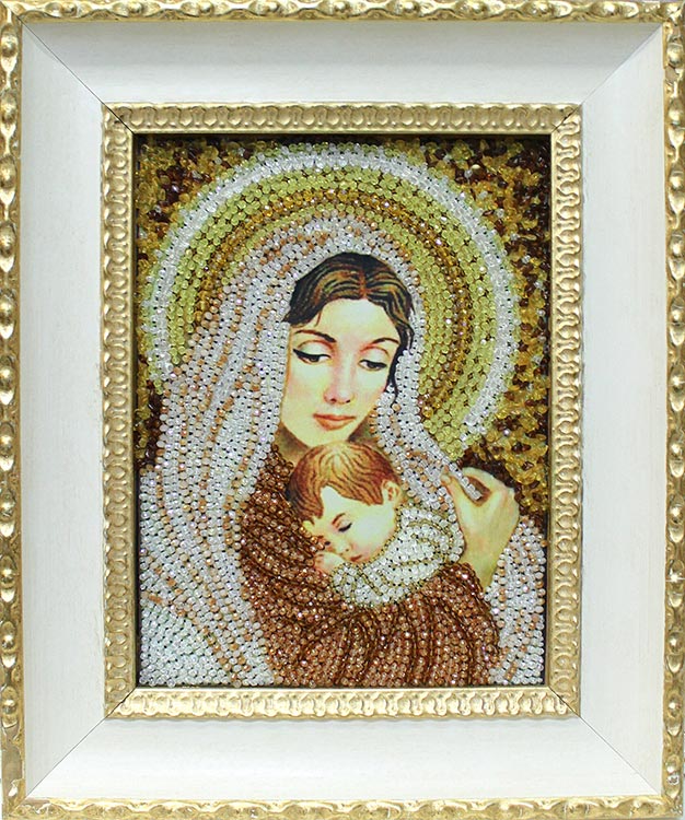 Вышивка Образа в каменьях «Дева Мария» — картинка 3