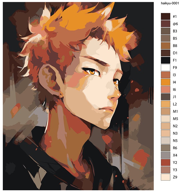 Картина по номерам «Аниме Волейбол Haikyu: Шоё Хината 2» — картинка 2