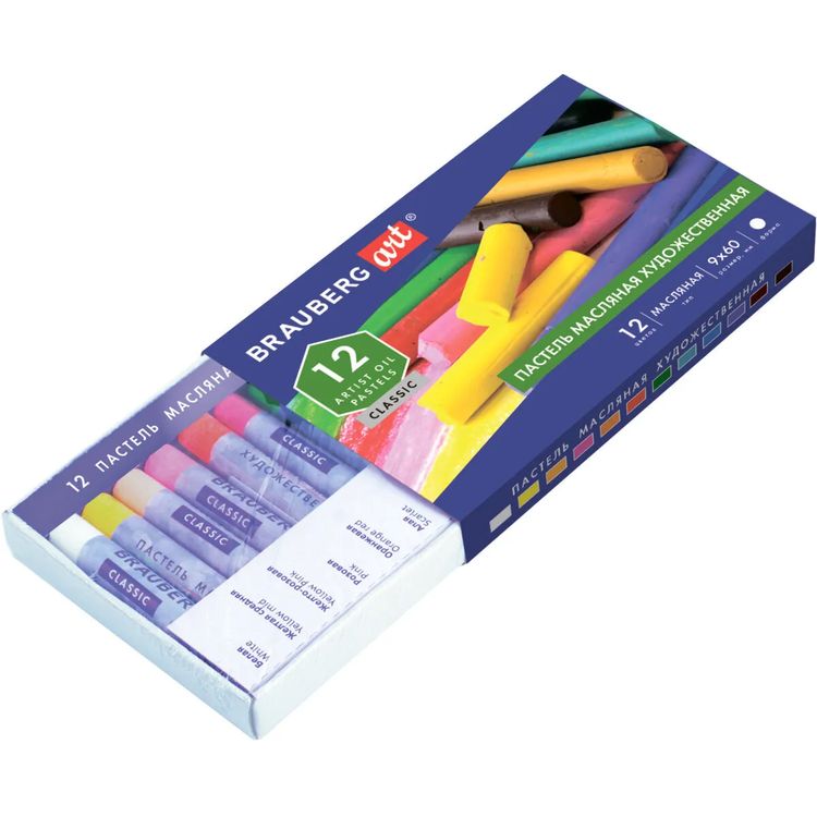 Пастель масляная художественная, 12 цв., круглое сечение, BRAUBERG ART CLASSIC — картинка 5