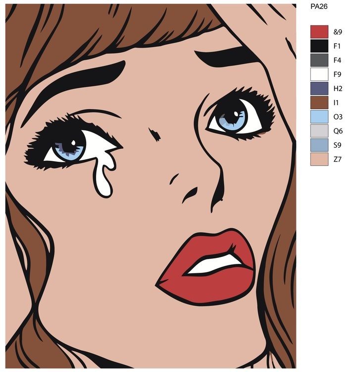 Картина по номерам «Слёзки» — картинка 2