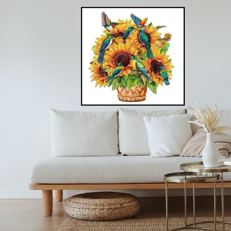 Деревянные пазлы «Корзина с Подсолнечниками M», Woodbests — картинка 7