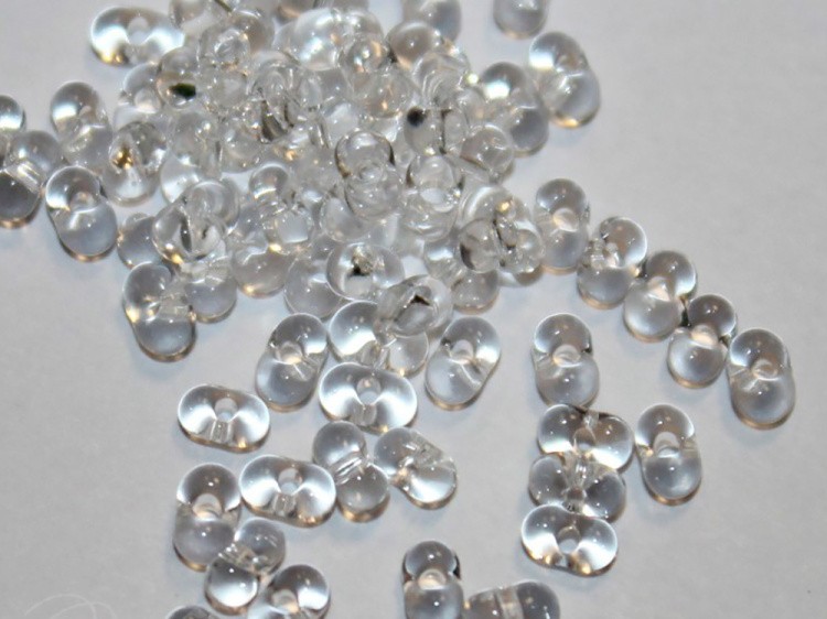 Бисер Чехия FARFALLE 321-90001 2х4 мм, 50 г, цвет: 00050 прозрачный — картинка 2